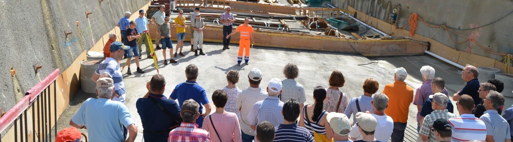 Besichtigung der Baustelle Tangente Zug/Baar